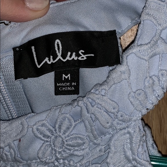 Light blue lace cocktail store - Picture 2 of 2